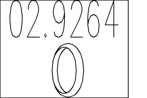 Монтажное кольцо выхлопной системы (D (внутр.) – 46,2 мм; D (наружн.) – 59 мм; Высота – 13,5 мм)