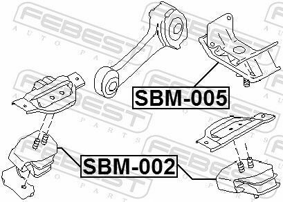 Подушка двигателя задняя Forester/Impreza/Legacy 1.5-2.5 92-