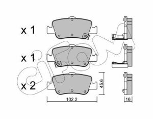 Тормозные колодки зад. Toyota Auris 07-12/Corolla 13-(bosch)