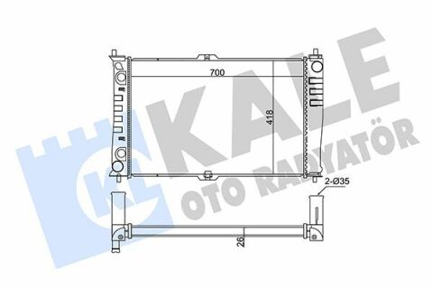 KALE KIA Радиатор охлаждения Carnival 2.9TD/CRDI 99-