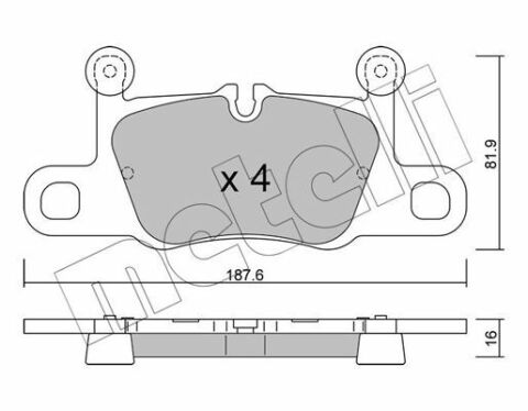 Колодки гальмівні (задні) Porsche 911 12-