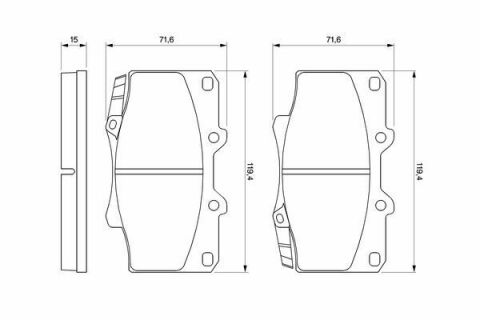 Тормозные колодки передний LANDCRUISER 90 TOYOTA