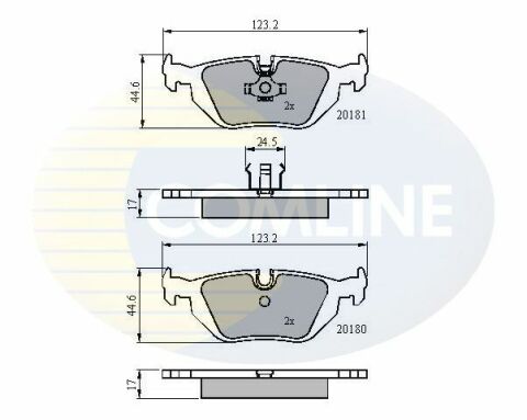 CBP0166 Comline - Тормозные колодки для дисков