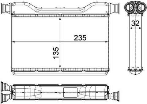 Радиатор печки F01-14/F07/F10/F11 2.0-6.0 08- (Premium Line! OE)