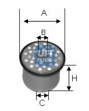 Фільтр паливний 1.9D 8V,1.9TD 8V,1.9D 8V,1.9TD 8V,2.1TD 12V,1.8D 8V FIAT Scudo 95-07, Ulysse 94-02; PEUGEOT Partner 96-08, Expert 95-07, 406 97-04, 306 93-02, 405 93-96, 806 98-02; CITROEN Jumper 02-06, Berlingo 96-08, Jumper 94-02, Jumpy 95-07, Xsara 97-00, ZX 92-98