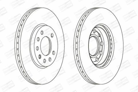 Диск тормозной передний вент. Astra G/H, Meriva OPEL