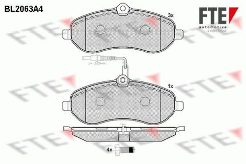 Колодки гальмівні (передні) Fiat Scudo/Citroen Jumper/Peugeot Expert 07- (з датчиком) Колодки гальмівні (передні) Fiat Scudo/Citroen Jumper/Peugeot Expert 07- (з датчиком)