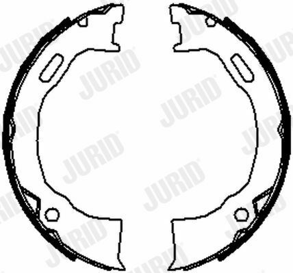 JURID Тормозные колодки барабанные Grand Cherokee 95- JURID Тормозные колодки барабанные Grand Cherokee 95-