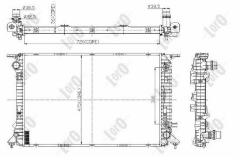 Радиатор охлаждения Audi A4/A5/A6/A7/Q5 2.7-4.0 07-