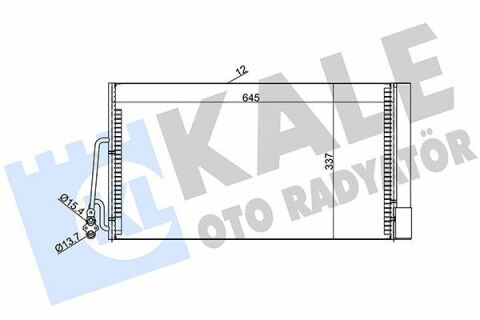 KALE BMW Радіатор кондиціонера Mini Cooper,One,Clubman,Countryman,Paceman