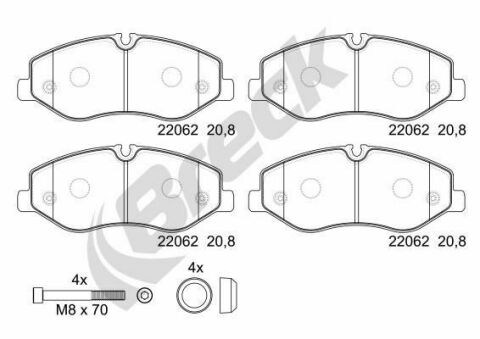 Колодки гальмівні (передні) MB Vito (W447) 14-