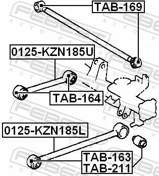 Сайлентблок важеля (заднього) Toyota Land Cruiser 95-02 (попер.)