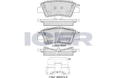 Колодки гальмівні (задні) Kia Sportage/Ceed/Rio/Optima/Hyundai Accent/i10/i20/i30/i40/Elantra 10-