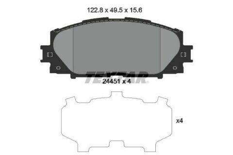 Колодки тормозные (передние) Toyota Prius 08- (Akebono)