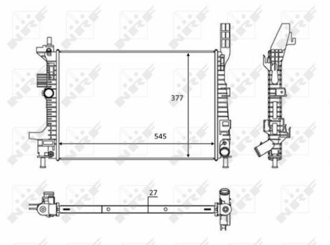 Радиатор охлаждения Ford Focus/C-Max/Kuga/Transit 1.5/1.6TDCi 10-