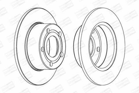 Диск гальмівний задній Audi 100/A6, Passat Skoda Superb VW