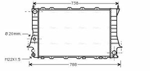 Радиатор охлаждения 100 2,8e v6 90-91