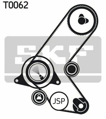 SKF К-т ГРМ (ремінь+2 ролики) OPEL Corsa A/B, Kadett, 1,5D/TD