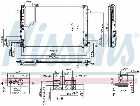 Радиатор кондиционера (конденсатор) с осушителем W204/212 DB