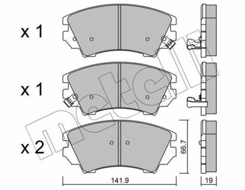 Колодки гальмівні (передні) Nissan Rogue 10-13/Opel Astra J 09-/Insignia 08-17/Zafira C 11-