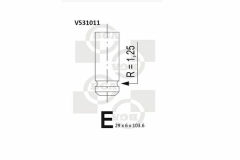 Клапан випуск. C4/JUMPY/P307/407/EXPERT/SCUDO 2.0i 97-