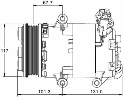 Компресор  кондицiонера  FORD  GALAXY  III  S-MAX