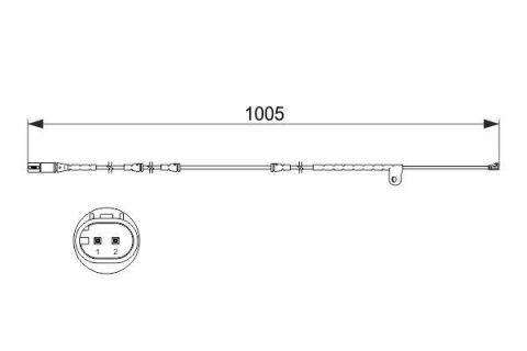 Датчик износа тормозных колодок (передних) BMW X5 (E70/F715,F85)/ X6(E71,E72/F16,F86) 06- (L=1005mm)