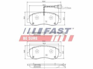 Колодки тормозные дисковые передние RENAULT Master III 10-; NISSAN NV400 10-21; OPEL Movano B 10-21