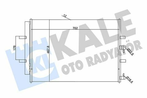 KALE FORD Радіатор кондиціонера Tourneo Custom,Transit Custom 12-