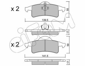 CIFAM JEEP Тормозные колодки задн.Grand Cherokee 98-