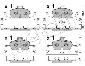 Колодки гальмівні (передні) Audi A4 15-/A5 16-/A6 18-/A7 16-/Q5 16-