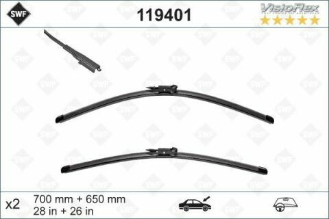 Щітки склоочисника (700/650mm) Peugeot Expert 2.0 16V 07-16 Щітки склоочисника (700/650mm) Peugeot Expert 2.0 16V 07-16
