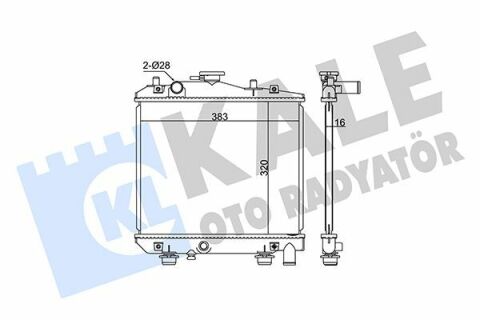 KALE KIA Радиатор охлаждения Pride,Mazda 1211.1/1.3 87-