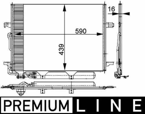 Радиатор кондиционера MB E-CL. (W211)