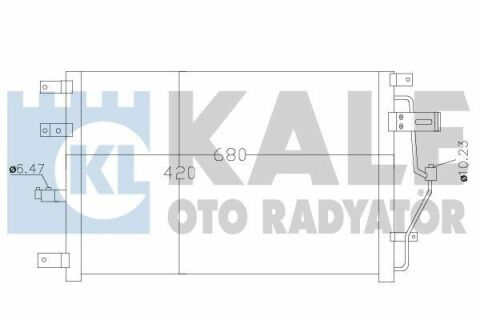 KALE VOLVO Радиатор кондиционера S60 I,S80 I,V70 II,XC70 Cross Country 00-