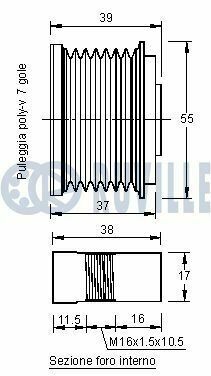 Шкив генератора w211/220,ml w163 4.0cdi 00-