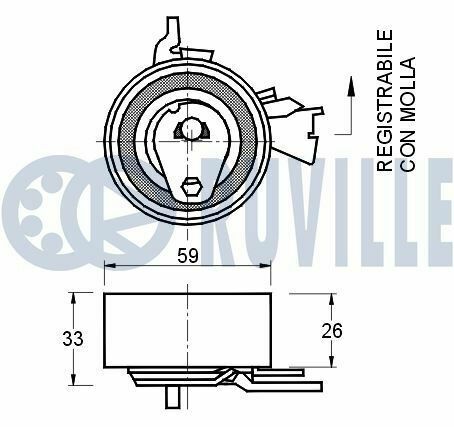 RUVILLE OPEL Ролик натяж.1,7D/2,0/2,2