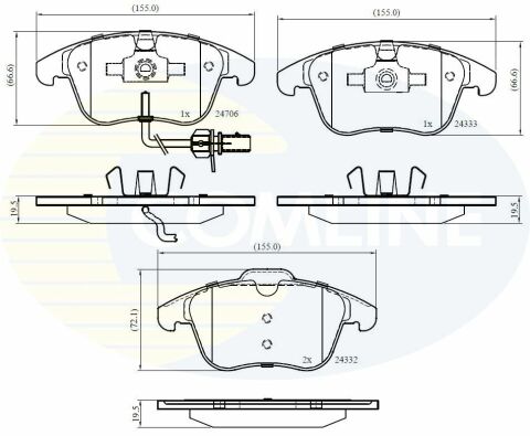 CBP11591 Comline - Тормозные колодки для дисков