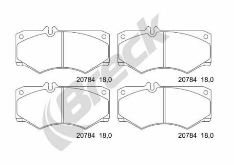 Колодки тормозные (передние) MB 207-410D