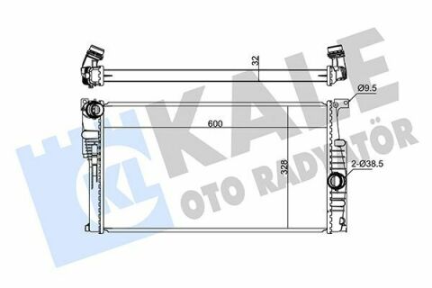 KALE BMW Радіатор охолодження 1/2/3 F30,4 1.6d/2.0d