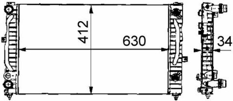 Радіатор охолодження Audi A4/A6/VW Passat 96-05