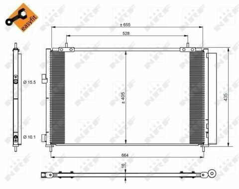 Радиатор кондиционера Toyota Rav4 2.0/2.2D/2.5 12-