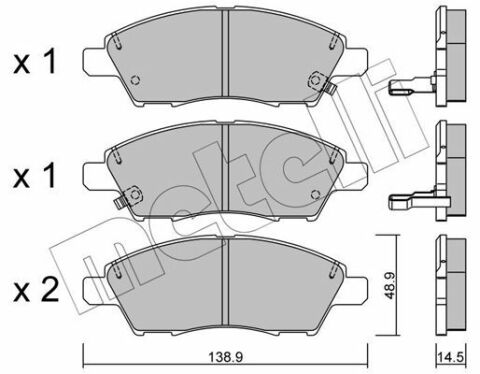 Колодки гальмівні (передні) Nissan Note 1.2/1.5 dCi/1.6/1.8 07-