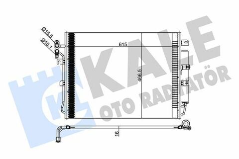 KALE LANDROVER Радиатор кондиционера Discovery III,Range Rover Sport 2.7TD 04-