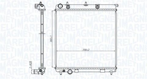 CITROEN Радіатор охолодження C2/3/4, Peugeot 2008,207,208 1.0/1.6