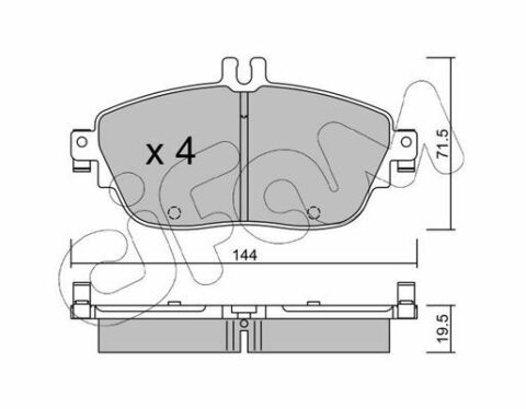 Колодки передні гальмові A/B/GLA-Class MB