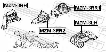 Подушка двигуна Mazda 3 03-06 Л.