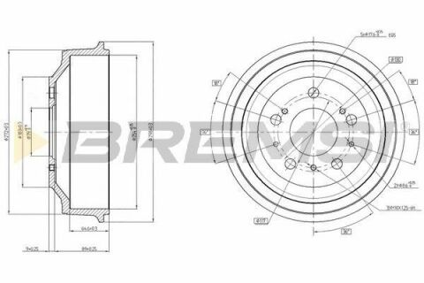 Тормозной барабан Ducato/Boxer (1.8t) 94-02 (254x98)