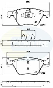 CBP02011 Comline - Гальмівні колодки до дисків