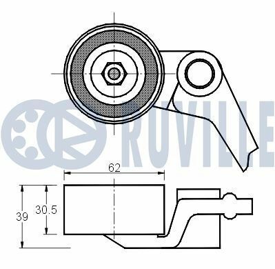 RUVILLE TOYOTA Натяжной ролик ГРМ Avensis,Corolla 2.0D-4D 99-